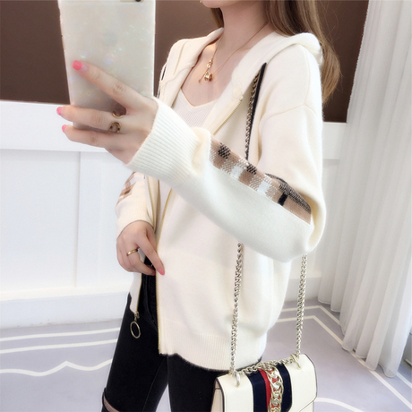 连帽开衫女韩版宽松棒球服外套2018年秋季女装新品卡通学生短外套商品大图