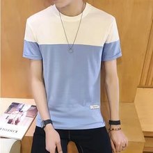 起男装 T恤10元 上衣服9.9元 清仓 特价 九块九青少年韩版 短袖 修身 包邮