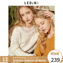 乐町套头毛针织衫2018秋季新款女装薄款慵懒风毛衣打底衫宽松甜美图片