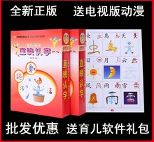 直映认字正版教材全套直映识字幼儿园儿童宝宝早教看图认字卡片书