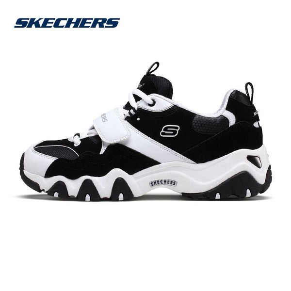 Skechers斯凯奇厚底熊猫鞋 D'lites情侣款男女运动跑步鞋99999088