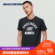 SAMU185113 圆领短袖 新款 字母针织T恤衫 Skechers斯凯奇男装