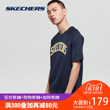 T恤衫 SMAMS18D016 短袖 新款 A圆领纯色字母 DLT Skechers斯凯奇男装