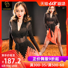 套装 训练功服流苏连衣裙性感舞裙934 dancebaby拉丁舞服女2019新款