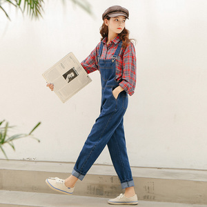 牛仔背带裤长裤