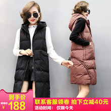 2018新款棉马甲女冬中长款韩版秋冬女装连帽宽松加厚棉衣棉服外套图片