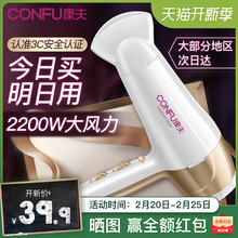 康夫电吹风机大功率2200W静音理发店宿舍风力发廊专用家用吹风筒
