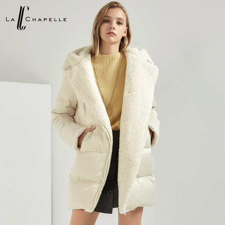 La Chapelle/拉夏贝尔2018冬季新品纯色羽绒外套女商品大图