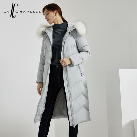 La Chapelle/拉夏贝尔2018冬季新品中长款羽绒外套女商品大图