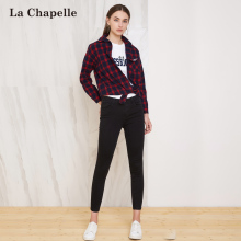La Chapelle/拉夏贝尔2018秋季新款小脚牛仔裤韩版百搭显瘦铅笔裤图片