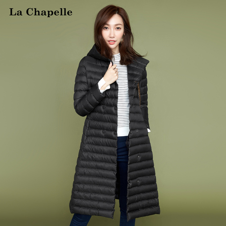 羽绒服女中长款2018冬装新款韩版潮 过膝收腰显瘦连帽羽绒衣外套商品大图