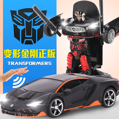 孩之宝变形金刚5超大黄蜂擎天柱遥控汽车机器人正版模型男孩玩具