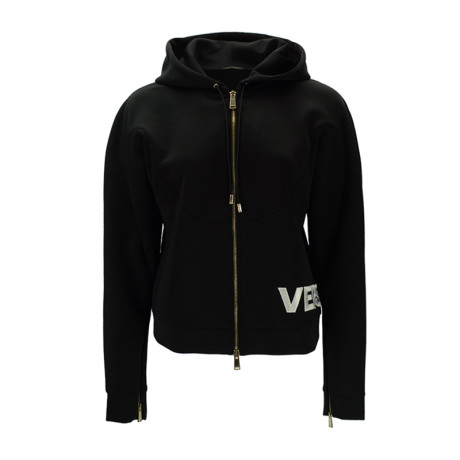 VERSACE范思哲 正品秋冬女士刺绣字母LOGO连帽外套A78394-A218183商品大图