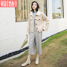 依嬅莎2018年冬季新款毛呢外套YD18MNL6215图片