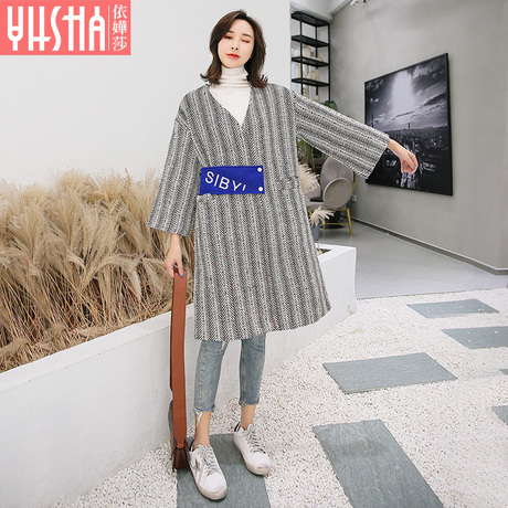 依嬅莎2018年冬季新款毛呢外套YD18MNL6277商品大图