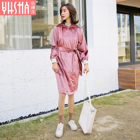 依嬅莎2018年冬季新款连衣裙YD18YQL6442商品大图