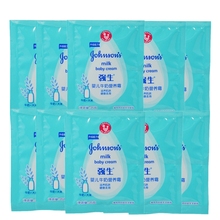 强生婴儿牛奶营养霜25g*10袋 宝宝保湿润肤面霜
