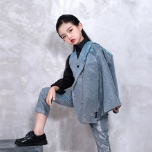 2018新款 个性 女童舞台走秀西装 inmyopinion 礼服钢琴演出西服主持