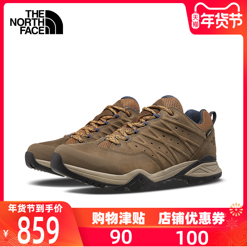 The NorthFace North Side Hiking Shoes Men's Shock Absorbing Mountaineering Shoes Outdoor Waterproof Gripping Sports Running Shoes 39HZ
