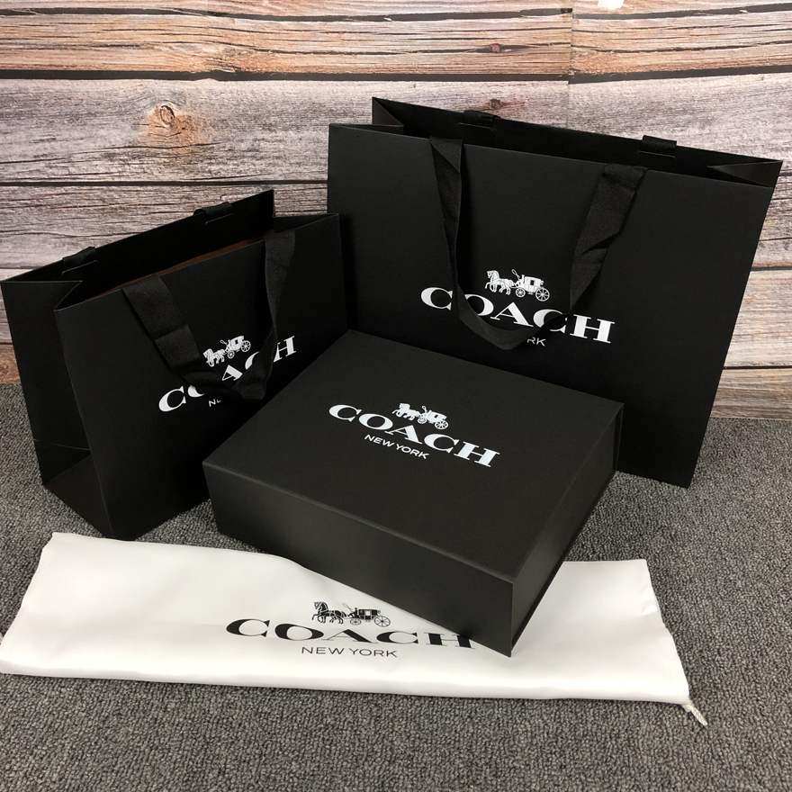 tb-美国专柜正品奥莱COACH礼品袋围巾礼盒 钱包盒子纸袋包装 防尘优惠券
