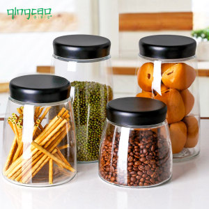 家用食品带盖玻璃瓶子密封罐