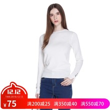 双12价75元 ochirly欧时力纯色羊毛套头毛衣1HJ4031270