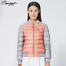 冰洁反季秋羽绒轻薄修身棒球服学院风短款羽绒服外套潮JT501002图片