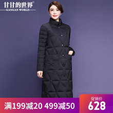 时尚小立领羽绒服女2018冬季新款甘甘的世界外套遮肉显瘦保暖防风图片