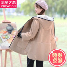 少女韩版宽松短外套2018秋季羊羔棉衣新款初中学生冬装麂皮绒大衣图片