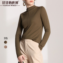 【全羊毛】甘甘的世界2018秋冬新款羊毛针织衫半高领套头毛衣女图片