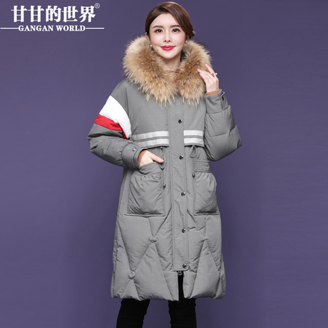 【90%白鸭绒 减龄设计】可拆卸貉子毛领羽绒服甘甘的世界冬季新款商品大图