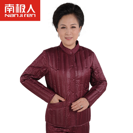 新款南极人中老年女装纯色修身妈妈装羽绒服秋冬休闲羽绒内胆商品大图