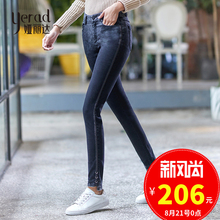娅丽达九分铅笔裤2018秋季新款牛仔裤女韩版显瘦紧身小脚裤图片