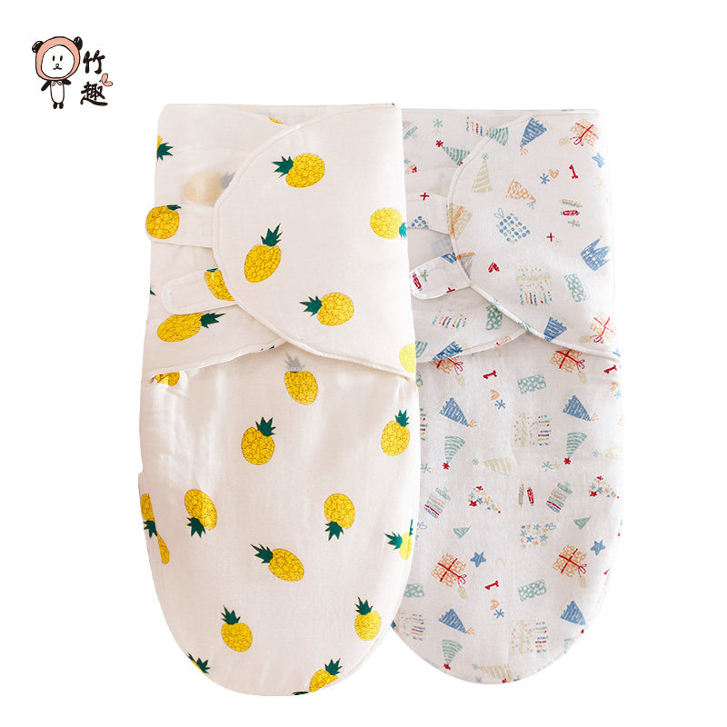 竹趣新生婴儿襁褓包巾防惊跳秋冬纯睡袋婴儿裹