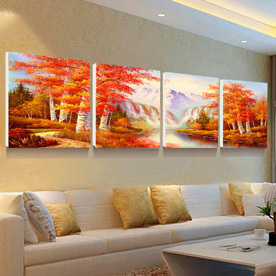 客厅装饰画挂画现代简约风景2018新款
