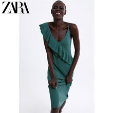 ZARA新款 女装 叠层装饰吊带连衣裙 01509020500