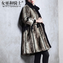 仿皮草外套中长款大衣2018新款女装加厚仿水貂毛毛绒显瘦皮毛一体图片
