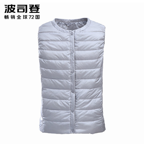 波司登品牌马甲女春秋新款百搭内穿圆领休闲羽绒内胆短款B1701608商品大图