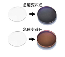 多个颜色 树脂彩膜变色近视镜片急速变色 光感变色镜片 一对价格