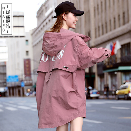 欧洲站2018春秋新款时尚风衣女中长款休闲宽松chic秋季女装外套潮商品大图