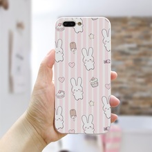 M9PLUS软壳 卡通粉色可爱兔子三星C5华为荣耀8魅族pro6s手机壳HTC