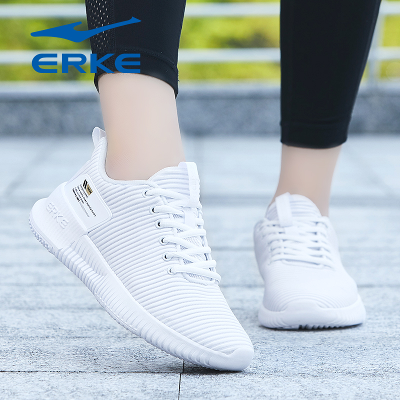 ERKE Women's Shoes 2019 Winter New Running Shoes Breathable Mesh Casual Men's Shoes Couple Sports Shoes Women