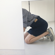 高腰牛仔不规则短裙 没人看出来你第一次穿裙子 放轻松 DONGMO