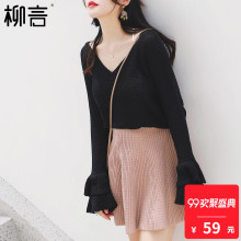 2018新款女装初秋套头韩版毛衣秋季针织衫女长袖秋早秋上衣慵懒潮图片