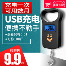 家用迷你称重电子称手提秤50kg便携式高精度弹簧秤快递称小秤行李