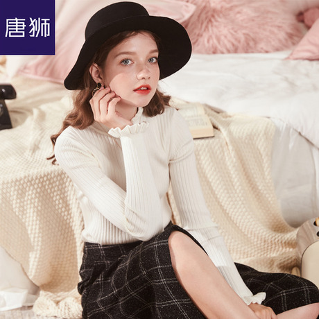 唐狮旗舰店2018新款秋冬半高领套头韩版修身女毛衣打底针织衫商品大图
