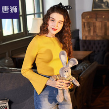 唐狮旗舰店2018秋装新款毛衣女喇叭袖打底线衫针织内搭毛衫图片