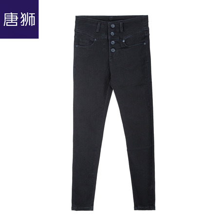 唐狮旗舰店2018冬装新款牛仔裤女弹力高腰铅笔长裤韩版显瘦潮商品大图
