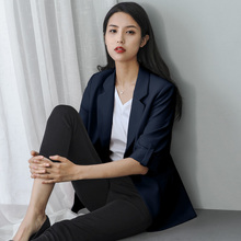 2018春装新款女装韩版修身小西装女外套中袖休闲西服秋季大码上衣图片