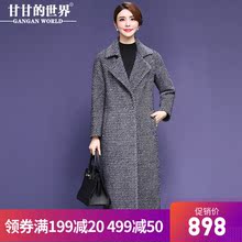 【温暖卡苏绒】甘甘的世界2018秋冬新款修身中长款大衣中年女装图片